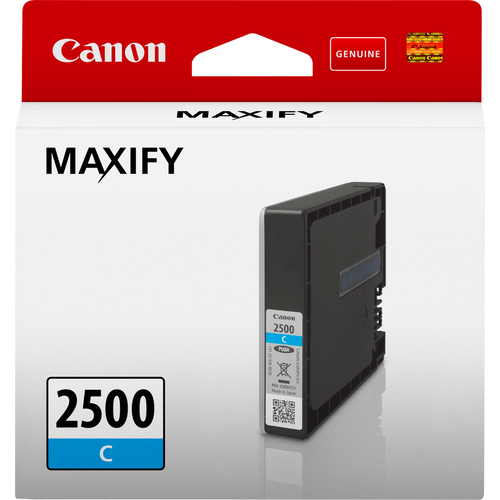 Canon PGI-2500 C - 9.6 ml - cyan - original - ink tank - for MAXIFY iB4050, iB4150, MB5050, MB5150, MB5155, MB5350, MB5450, MB5455 – Canon