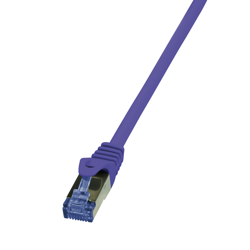 Patch Cable Cat.6A S/FTP violet 0,50m, PrimeLine – LogiLink