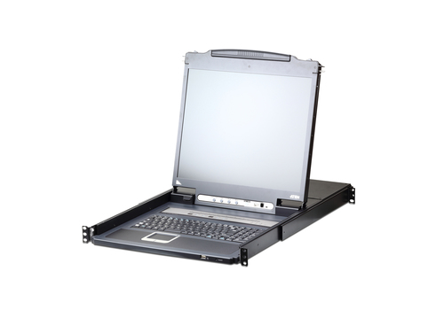 8 port Combo(PS-2 & USB) 1U Slideway 17 LCD KVMP Switch & Over IP function, Daisy Chain – ATEN