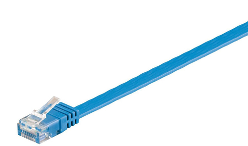 CAT6 UTP 1M FLAT CABLE BLUE – MicroConnect