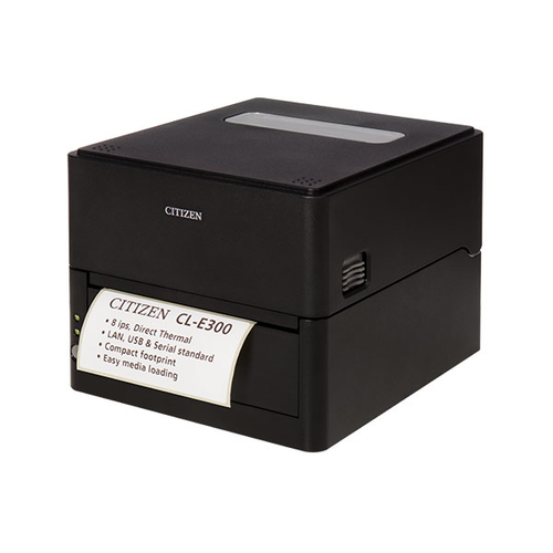 CL-E300 PRINTER LAN USB SERIAL BLACK EN PWR 203DPI DT 5 – Citizen Systems
