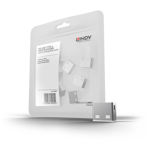 USB PORT LOCKS WHITE EXPANSION KIT FOR NO. 40454 – Lindy