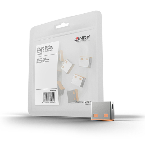 USB PORT LOCKS ORANGE EXPANSION KIT FOR NO. 40453 – Lindy