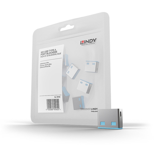USB PORT LOCKS BLUE EXPANSION KIT FOR NO. 40452 – Lindy