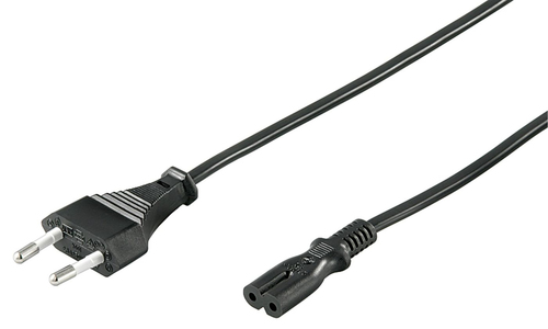POWER CORD NOTEBOOK 1.8M BLACK FIGURE 8 - EURO – MicroConnect