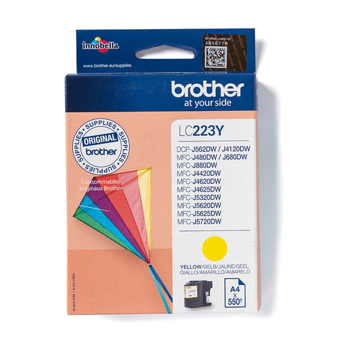 LC-223Y YELLOW INK CARTRIDGE 550 PAGES ISO STANDARDS 24711 – Brother