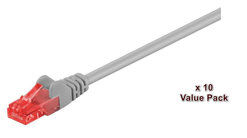 UTP CAT6 3M GREY 10 PACK – MicroConnect