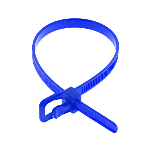 300mm x 4.8mm Blue - RETYZ Reusable Cable Zip Tie – Cablenet