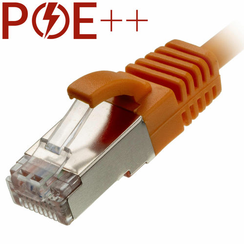 1m Cat6a RJ45 Orange U/FTP LSOH 30AWG Slim Snagless Booted Patch Lead – Cablenet