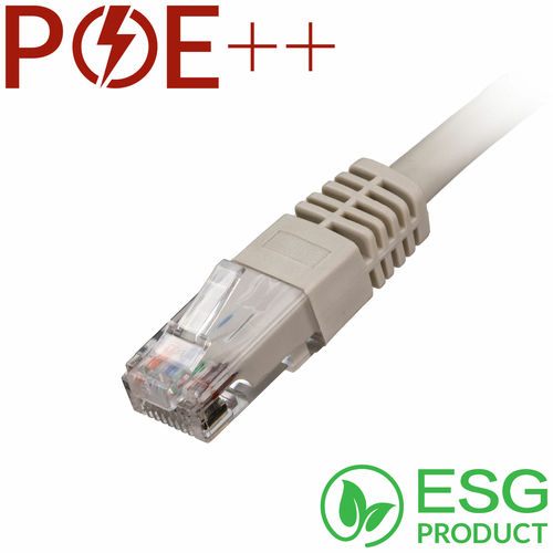 2m Cat6 RJ45 Grey U/UTP PVC 24AWG Flush Moulded Booted Patch Lead (PK 100) – Cablenet