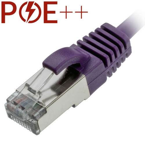 0.25m Cat6a RJ45 Violet U/FTP LSOH 30AWG Slim Snagless Booted Patch Le – Cablenet