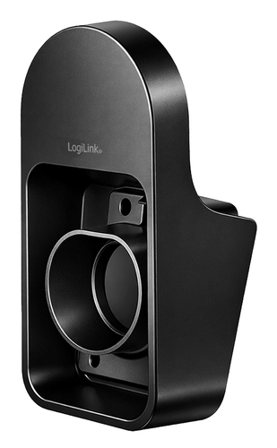 Wall Mount with cable rest for EV charging cable, plastic, black – LogiLink