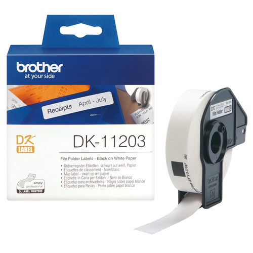 DK SINGLE LABLE ROLLS F/ QL-500 550 300PCS/RL 17X87M – Brother
