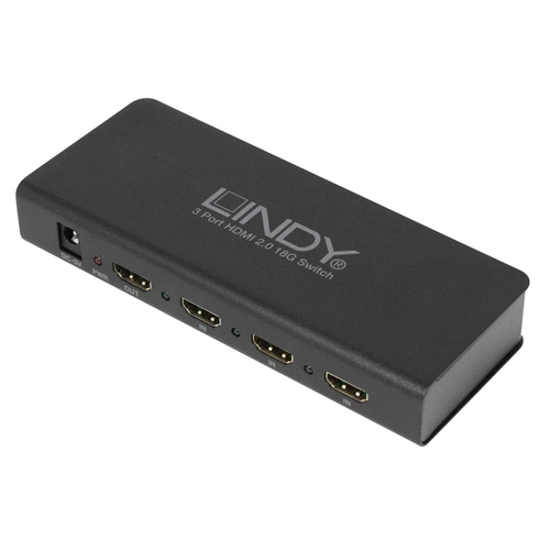 3 Port HDMI 2.0 18G Switch – Lindy