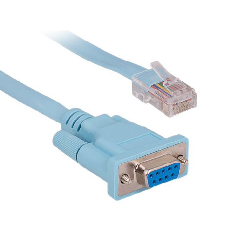 2.1m Blue Console Cable DB9 Female - RJ45 Male – Cablenet