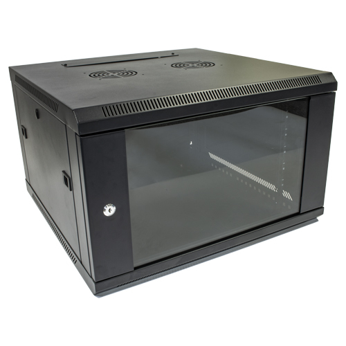 12u Wall Cabinet 450 Deep Black (Flatpack) – Cablenet