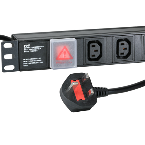 8 Way IEC - C13 Horizontal 1u PDU with UK 3m Feed – Cablenet