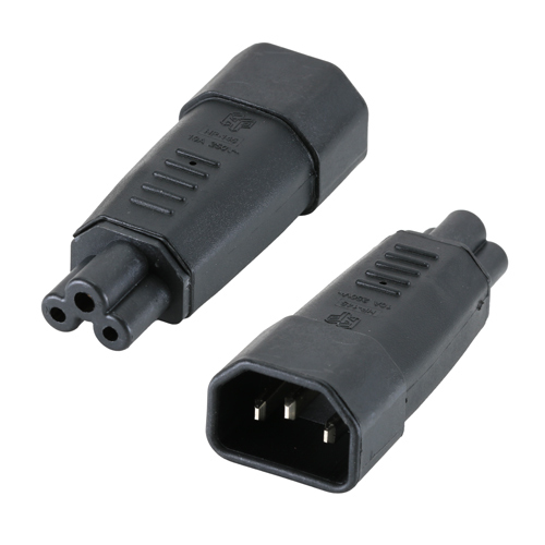 IEC Male C14 - Clover Leaf C5 Adaptor – Cablenet