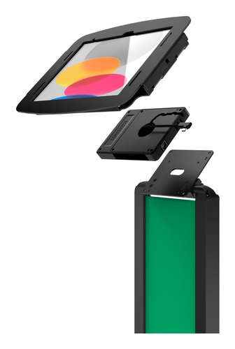 IPAD 10.9 10TH GEN SPACE ENCLOSURE BRANDABLE FLOOR STAND PLUS HUB BLACK – Compulocks