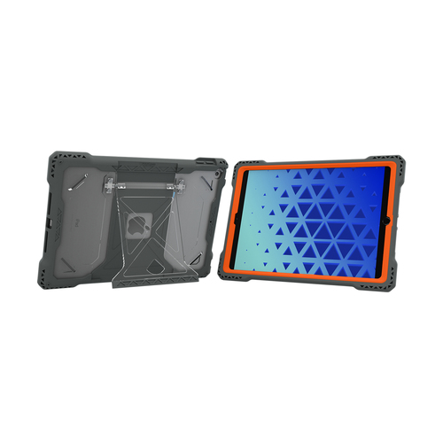 SHIELD EXTREME-X2 FOR IPAD 9 10.2 (FITS IPAD 7/8) (ORANGE BEZEL-GREY CASE) – MAXCASES