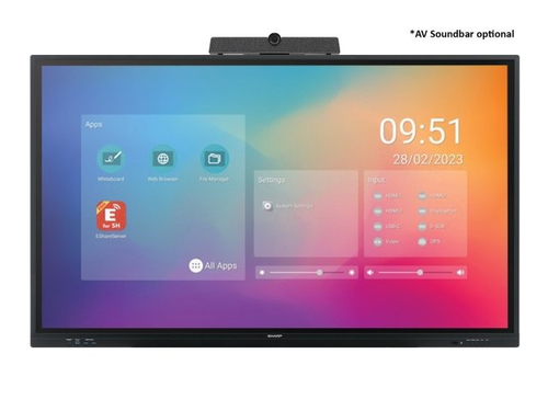 Sharp NEC PN-LC862 LCD 86" Infrared Touch Display Black 3840 x 2160 450 cd/m² 16/7 Operation 3x HDMI 1x USB-C 1x DisplayPort 1x VGA VESA 800 x 600 – Sharp