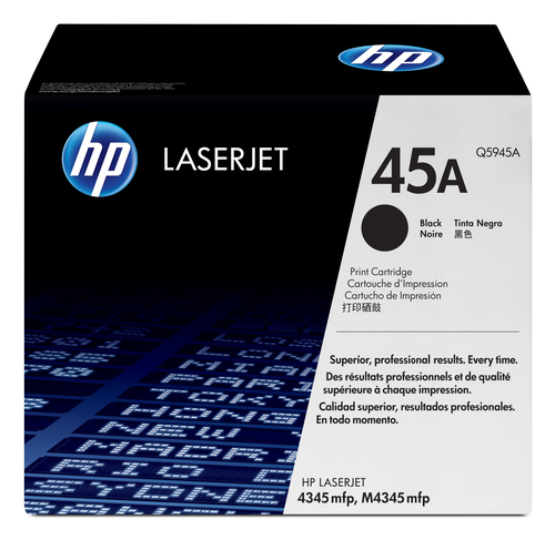 TONER CARTRIDGE 45A BLACK LASERJET 4345 MFP BLACK – HP Inc