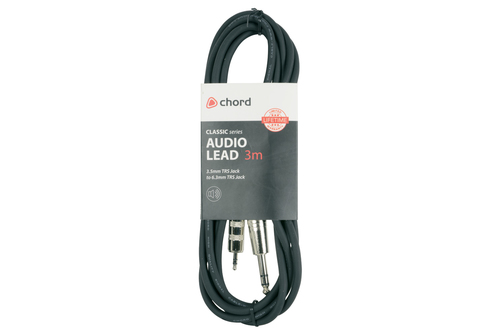 3m 3.5mm TRS Jack to 6.3mm TRS Jack – chord