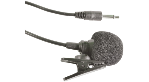 Lavalier tie-clip microphone Black Cardioid condenser – chord