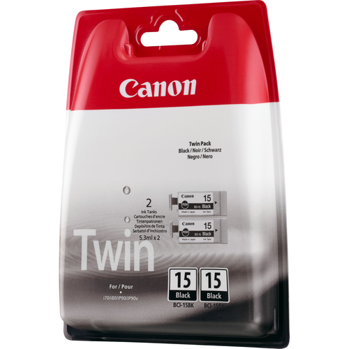 BCI-15BLK INK CARTRIDGE BLACK 2-PACK F/ I70 – Canon