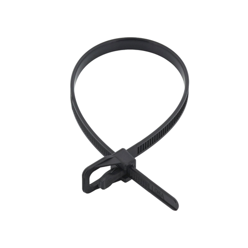 200mm x 4.8mm Black - RETYZ Reusable Cable Zip Tie – Cablenet