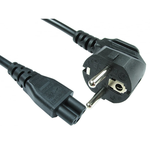 2M EU PLUG CLOVLEAF BLKPOW CAB BQ60 – Cables Direct