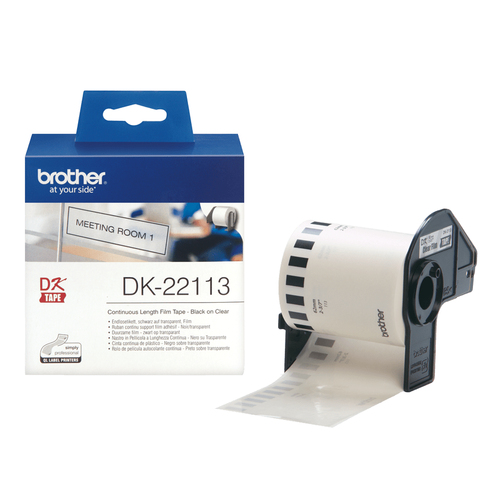 DK CONTINUOUS LABELS COLORLESS F/ QL-500/550 FILM – Brother