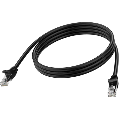 VISION Professional installation-grade Ethernet Network cable - LIFETIME WARRANTY - RJ-45 (M) to RJ-45 (M) - STP Shielded Twisted Pair - CAT 6A - 10 Gbps - 24 AWG - booted - 2 m - black – Vision