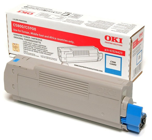 Cyan Toner for C5800 C5900. 5000 pages – OKI