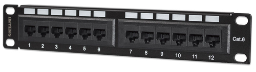 CAT6 PATCH PANEL 10IN 12-PORT- UTP 1U UNSHIELDED – INTELLINET