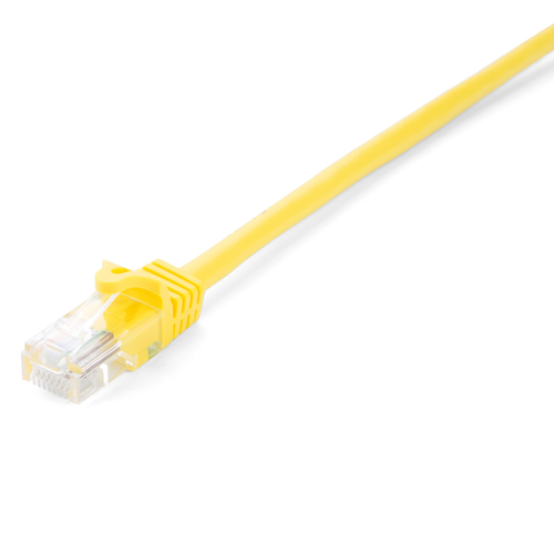 CAT6 ETHERNET YELLOW UTP 1M RJ45 100 COPPER SNAGLESS – V7