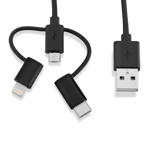 LIGHTNING/USBC/MICRO USB CABLE 3--1 CABLE - MFI CERTIFIED – V7