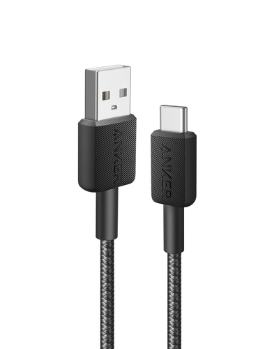 322 USB-A to USB-C Cable Nylon 0.9M Black – Anker
