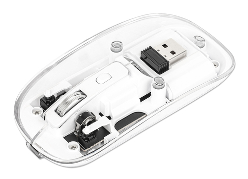 TRANSPARENT RECHARGEABLE WIRELESS USB MOUSE – INTELLINET