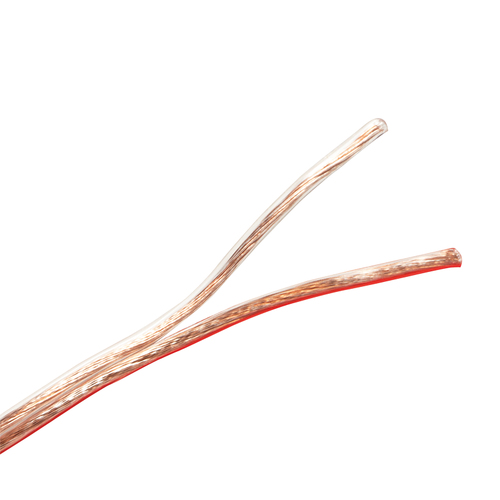 Audio speaker raw cable, 2x 0.75 mm�, transparent, 100 m – LogiLink