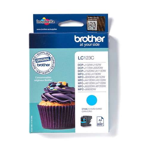 INK CARTRIDGE LC-123C CYAN 600 PAGE – Brother