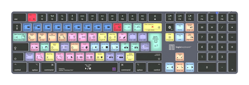 Adobe Premiere Pro CC TITAN Wireless Backlit Keyboard - Mac UK English – LogicKeyboard