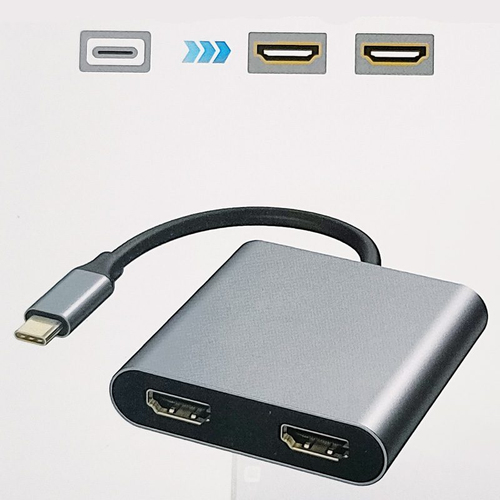 USB TYPE C TO DUAL HDMI/A 2.0 ADAPTOR CABLE M/F/F – Fairline