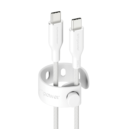 RACING 240W USB-C TO USB-C CABLE USB 2.0 2M SILVER WHITE – PanzerGlass