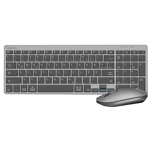 Keyboard 2.4G & BT Combo set, grey – LogiLink