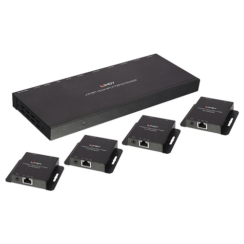 50M CAT.6 4 PORT HDMI + IR SPLITTER EXT WITH LOOP OUT – Lindy