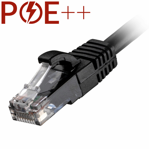 2m Cat6 RJ45 Black U/UTP LSOH 24AWG Snagless Booted Patch Lead – Cablenet