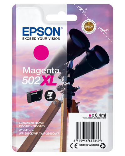 BINOCULARS SINGLEPACK MAGENTAXL 502XL K 6.4 ML – Epson