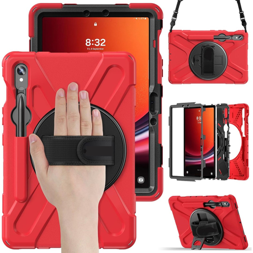 JLC Samsung Tab S9 FE S8 S7 Wolverine Case with Screen Red – JLC