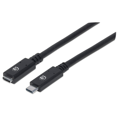 USB-C CABLE 50CM MALE/FEMALE- 10GBPS EXTENSION BLACK POLYBAG – INTELLINET